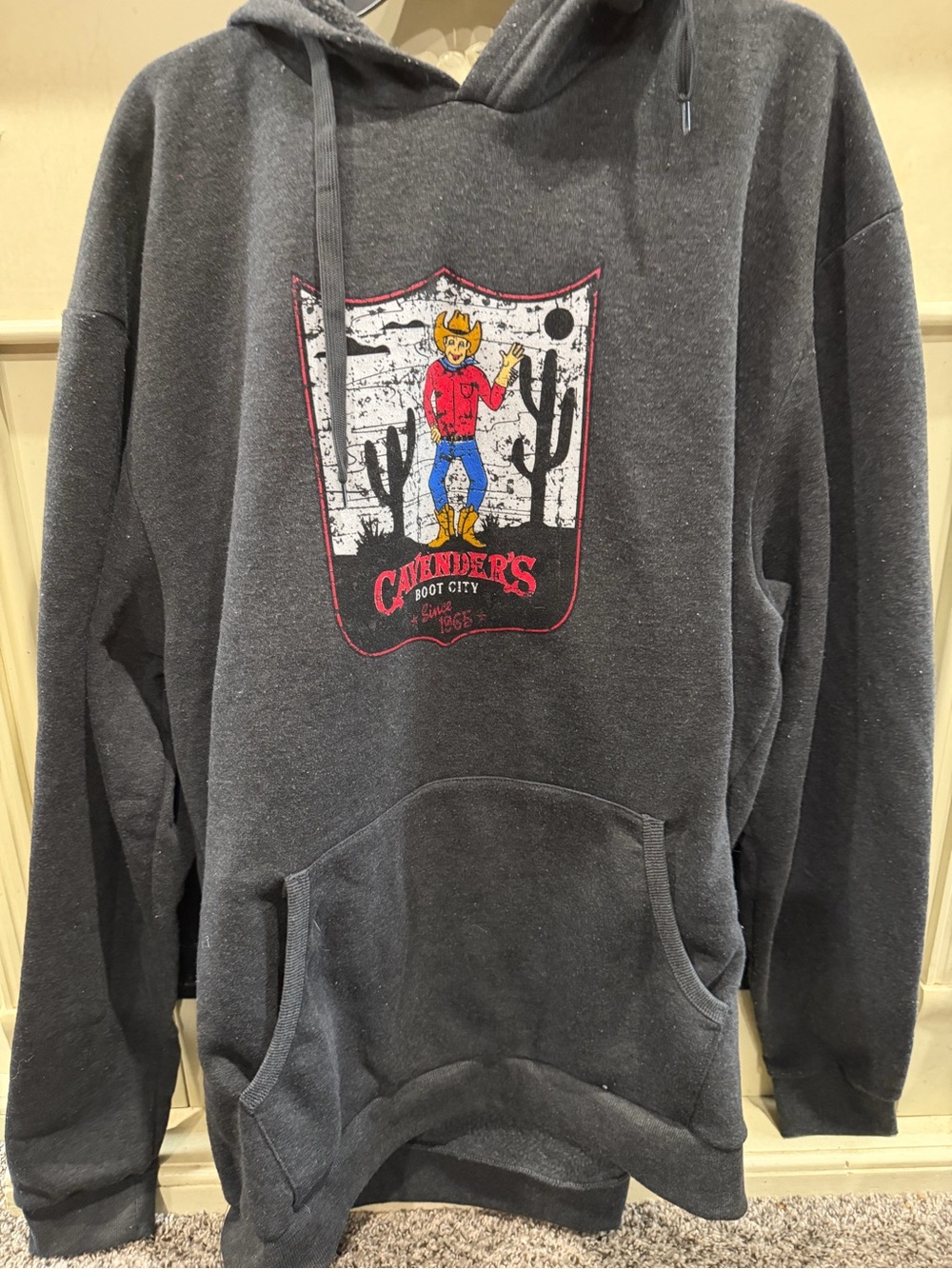 Cavender's Charcoal Western Graphic Pullover Hoodie - Men's